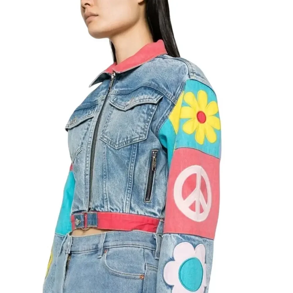 Moschino - Graphic Print Denim Cotton Jacket - Picture 7 of 11